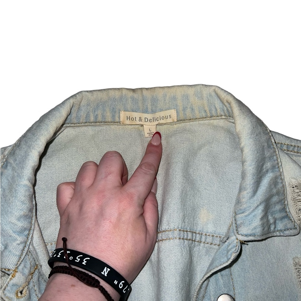 Hope’s Boutique distressed denim jacket - Picture 4 of 5